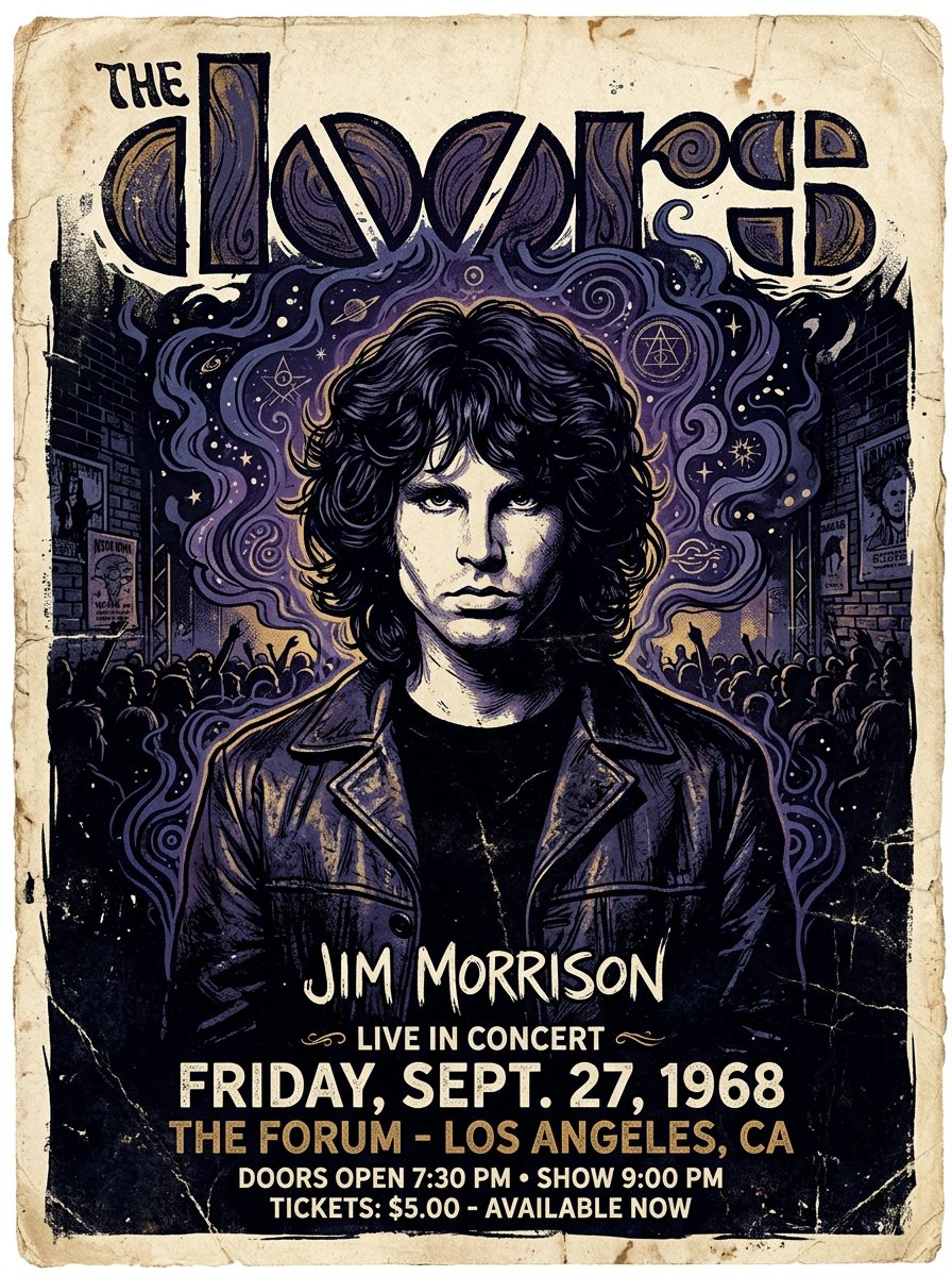 Plakat koncertowy The Doors